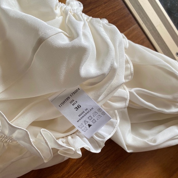 Chloe top white milk laces silk size 36 - Picture 4 of 4